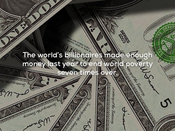 dollar bill - Sinot E Depan Public And Pro Ta S The world's billionaires made enough money last year to end world poverty seven times over Secretary of the dary of the Treasury. Ta Barra Radiorriar Secretary of the Trus Tujuhududuuuuuuuuuuuu blalalalalala