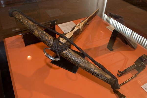 Crossbow.

In 1998, Winnipeg guards found a prison-made crossbow that consisted of 10 toothbrushes, lighter parts, tongs, and a coat hanger. Arrows for this weapon were made of tightly rolled paper, Q-tips, tape, and pieces of wire. Smart, but scary.