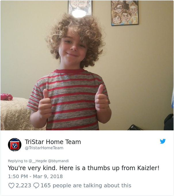 Since the post went viral, over $3000 has been raised for his treatment. You can help Little Kaizler by sharing his story and donating for him: www.gofundme.com/prayersforkaizler