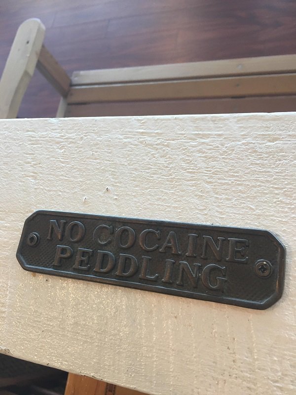 wood - No Cocaine. Peddling