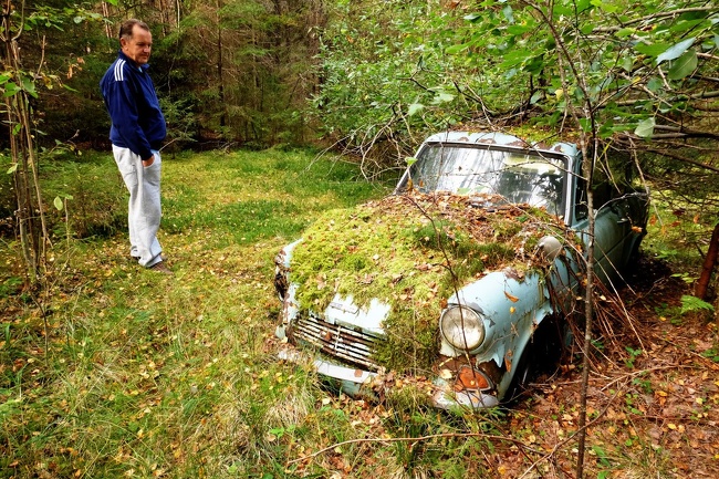 “Took my dad to see if his first car was still where he left it 40 years ago. It was.”
