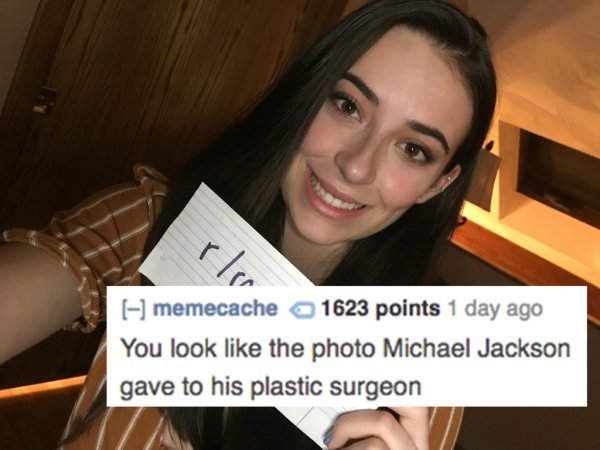 photo caption - memecache 1623 points 1 day ago You look the photo Michael Jackson gave to his plastic surgeon