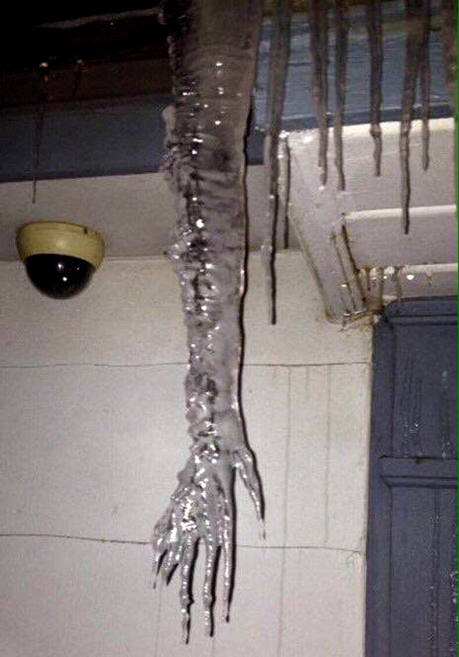 This icicle should be in a horror movie