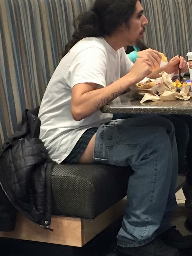 Maybe, he wants to eat more and his jeans are just too tight.