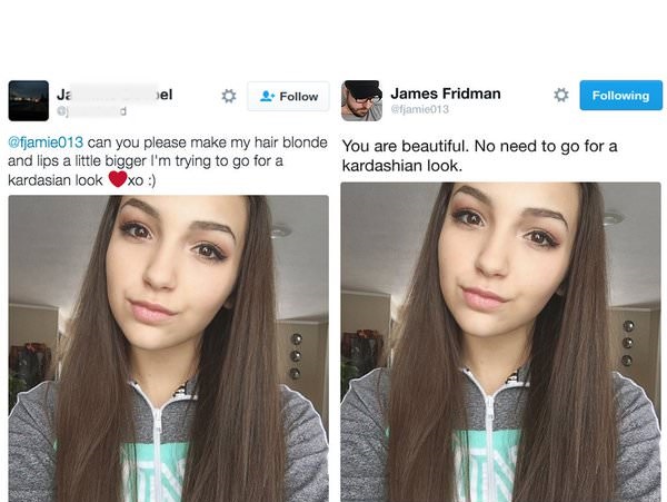 james fridman - el James Fridman Glamic013 ing can you please make my hair blonde You are beautiful. No need to go for a and lips a little bigger I'm trying to go for a kardashian look. kardasian look xo