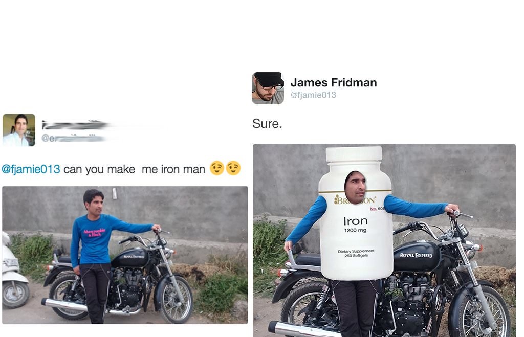 james fridman iron man - James Fridman Sure. can you make me iron man Bron No. 60 Iron 1200 mg Dietary Supplement 250 Softgels Royal Enfield