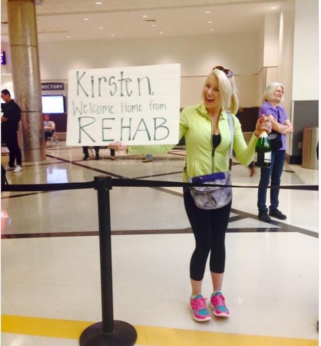 funny airport signs welcome home signs - Kirsten Welcome Home from Rehab