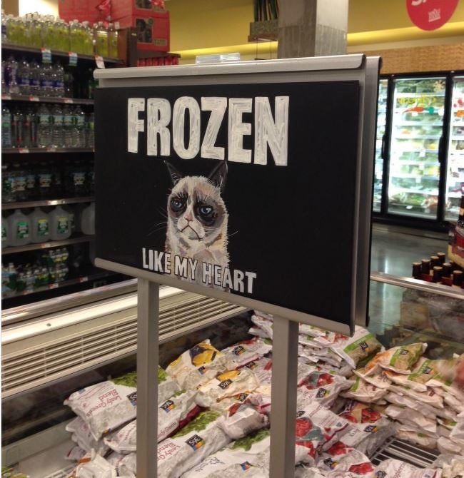 funny signs store - Frozen My Heart