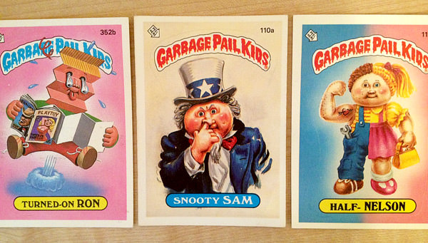 1980s garbage pail kids - 3526 110a Carbare Party Rbage Pailka Parbage Pailka TurnedOn Ron Snooty Sam Half Nelson