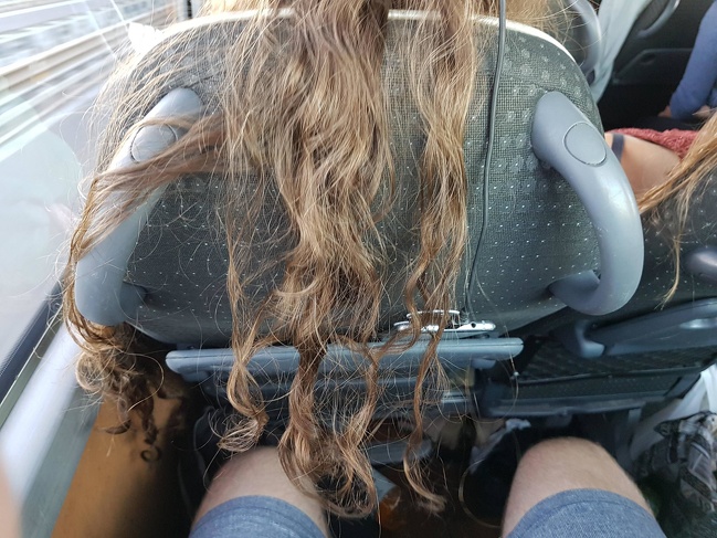 “Why do girls with long hair always sit in front of me?”