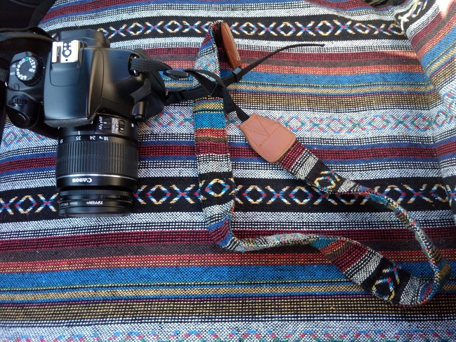 “Just realized this camera strap I purchased years ago matches my new seat covers.”