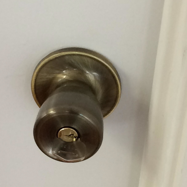 “The color and reflective properties of the key make it blend in with the doorknob.”