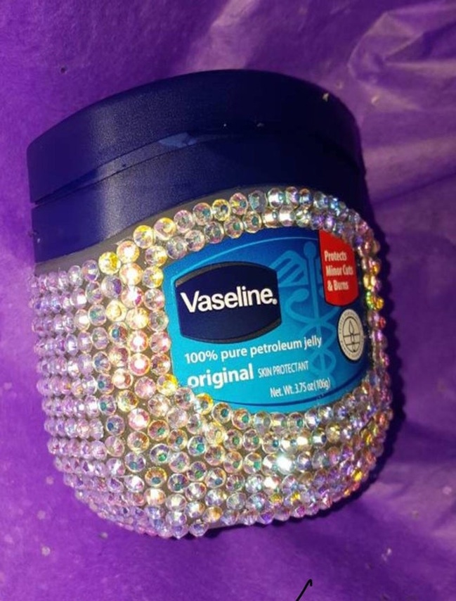 A bedazzled jar of Vaseline