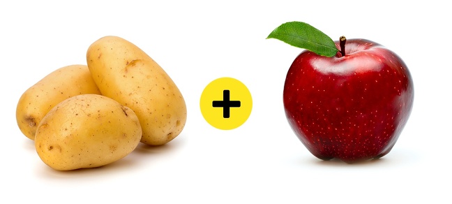 To stop potatoes from sprouting, put an apple into the sack.