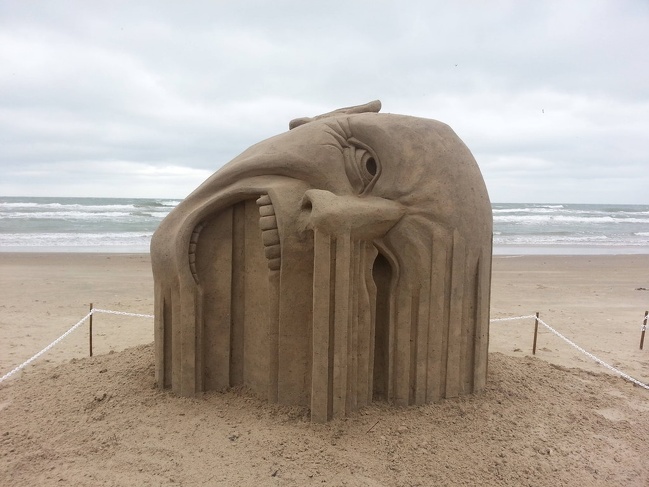 A sand sculpture.