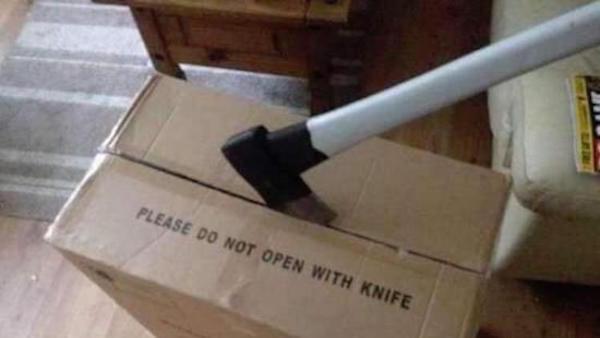 cursed shitposts - Please Do Not Open With Knife