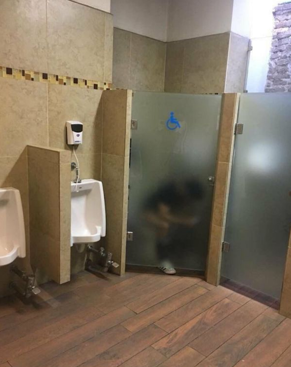 clear bathroom door