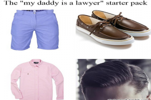 funny starter packs - The "my daddy is a lawyer" starter pack