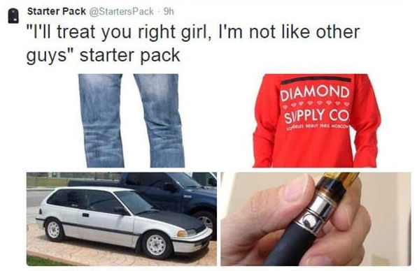 diamond supply co sweater - Starter Pack Pack 9h "I'll treat you right girl, I'm not other guys" starter pack Diamond Svpply Co A Cd