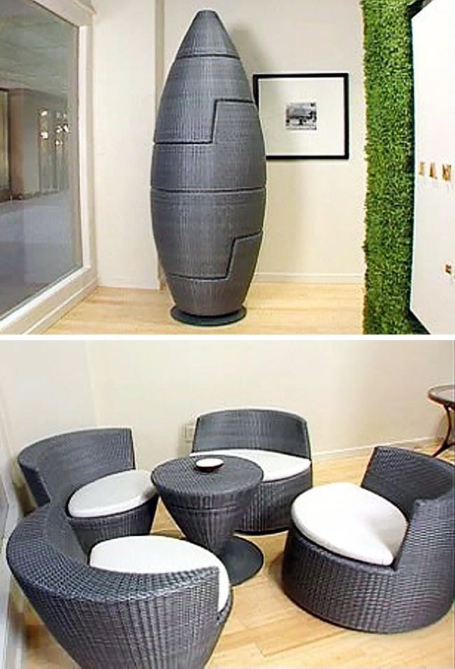 Now you can choose between a rocket ship statue and a set of chairs.