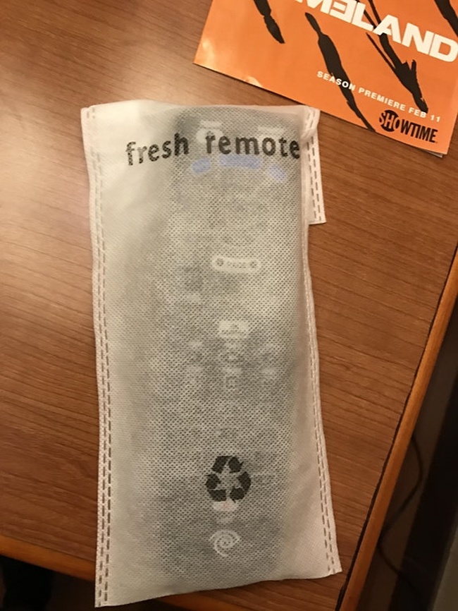 This hotel offers sanitized remotes.