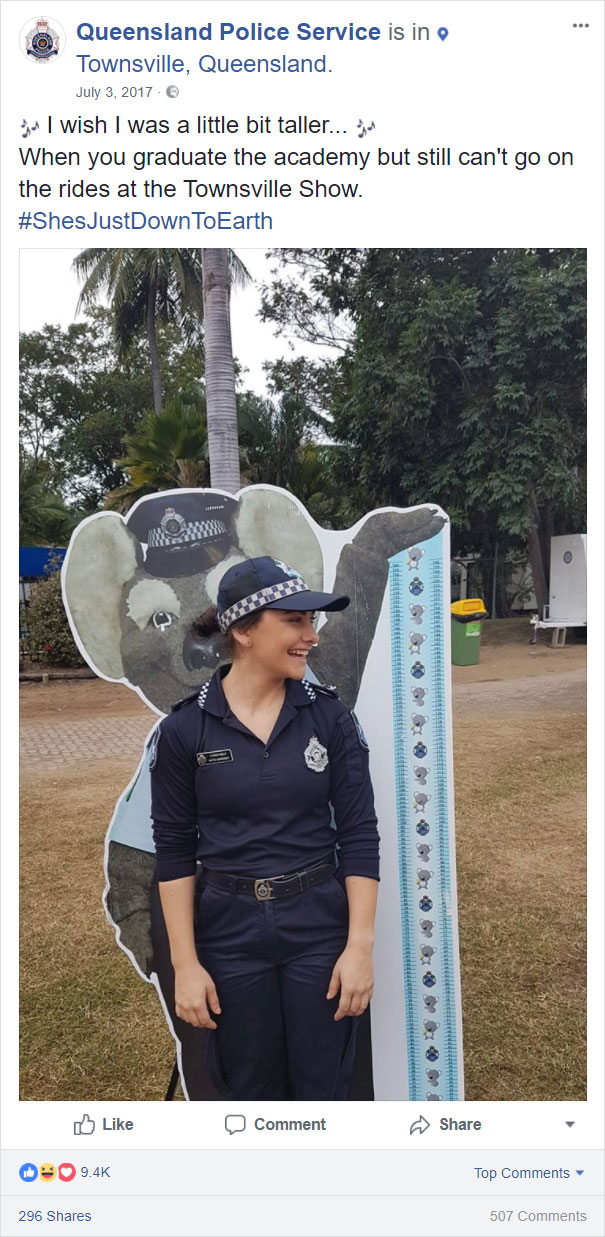 vehicle - Queensland Police Service is in Townsville, Queensland. ods I wish I was a little bit taller... je When you graduate the academy but still can't go on the rides at the Townsville Show. JustDown To Earth Al Comment Top 296 507