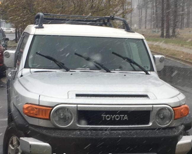 “Saw a car with three front windshield wipers today.”