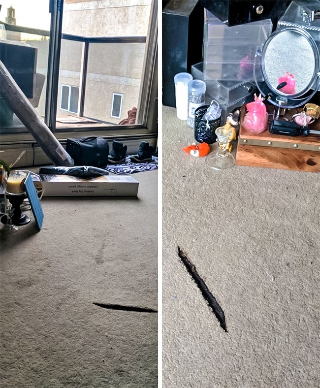 The sun came through the window of my new apartment and hit a mirror, setting my carpet on fire.