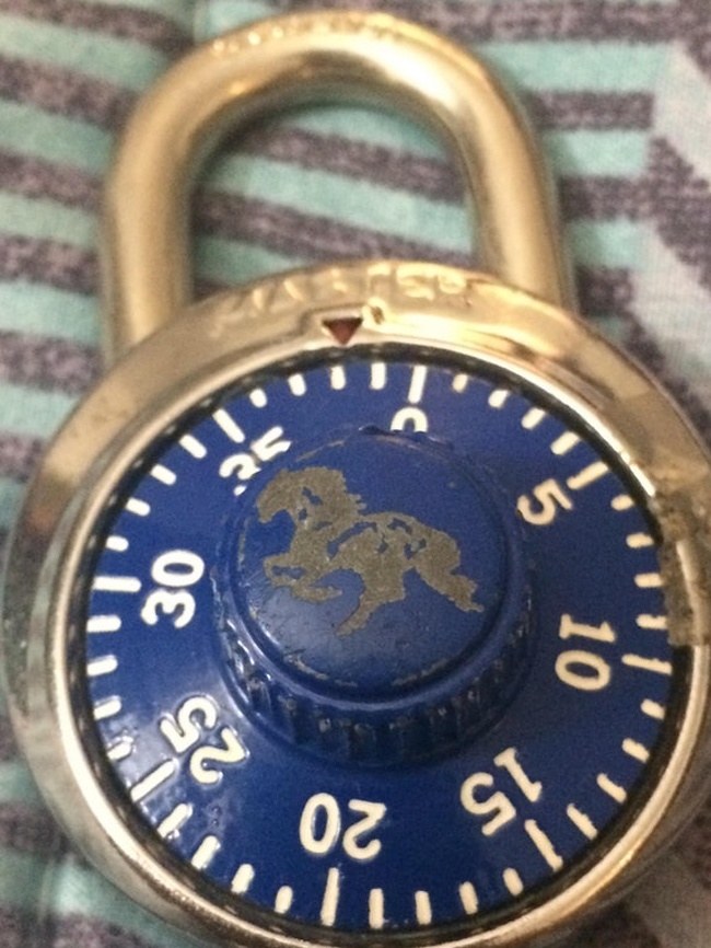 “My lock got a bit scratched up and the middle now looks kind of like a horse.”