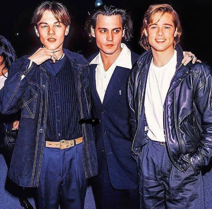 Leonardo di Caprio, Johnny Depp, and Brad Pitt in the ’90s