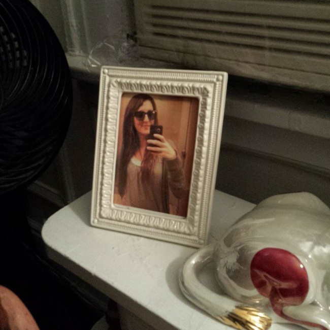 “Went to visit my grandparents and found out they framed a selfie I took.”
