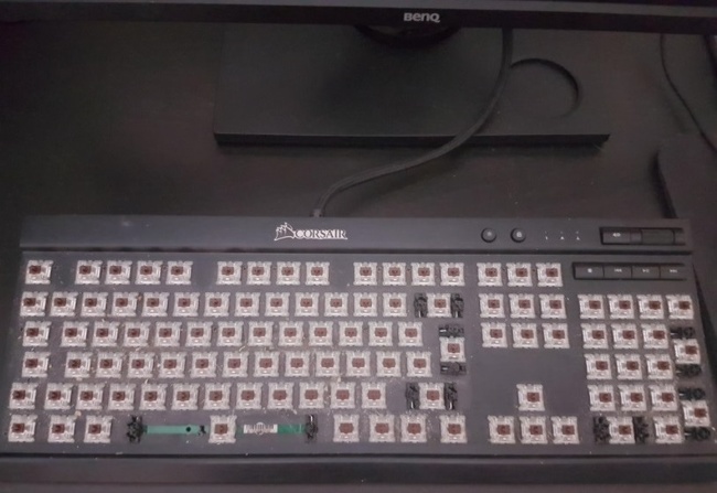 “My ex-girlfriend went through the effort of stealing every single keycap.”