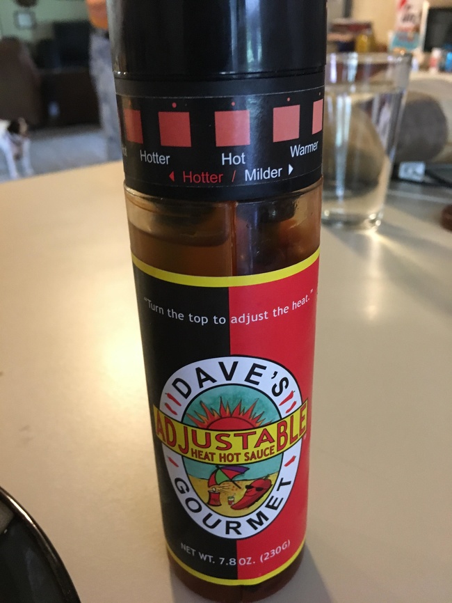 This bottle of sauce allows you to choose the level of spiciness.