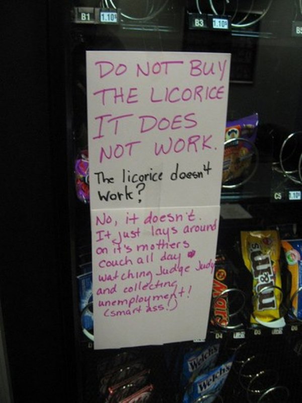 26 vending machines causing havoc