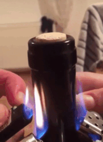 You can easily open a bottle with this technique if you don’t have a corkscrew on hand.