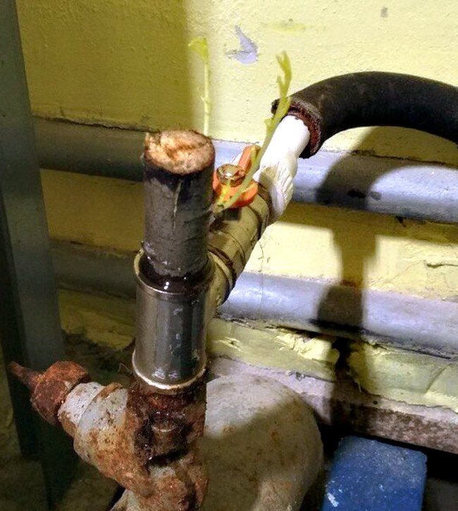 A plumber plugged a leak and this is what happened.