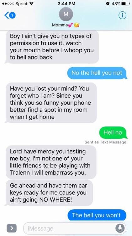 Son Pushed His Mom Too Far With His Texts