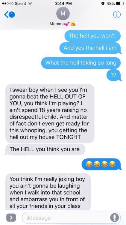 Son Pushed His Mom Too Far With His Texts