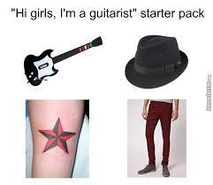 starter pack - rock star starter pack - "Hi girls, I'm a guitarist" starter pack Marc