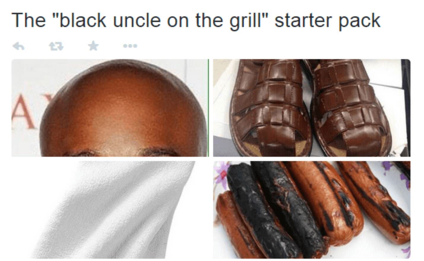 starter pack - black uncle on the grill starter pack - The "black uncle on the grill" starter pack