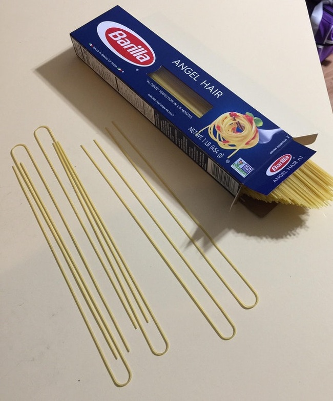 “We found some uncut pasta in our box tonight.”