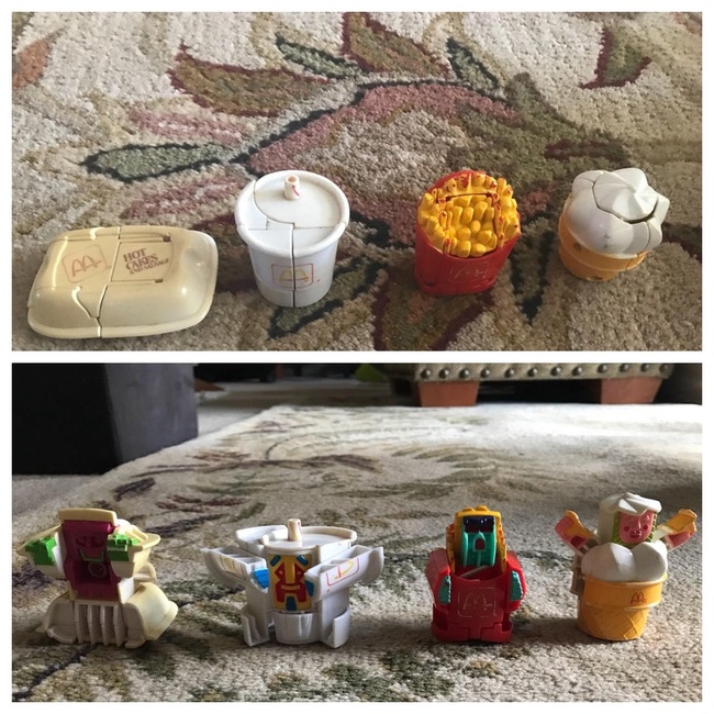 “My mom found my old McDonald’s food toys that turned into robots.”