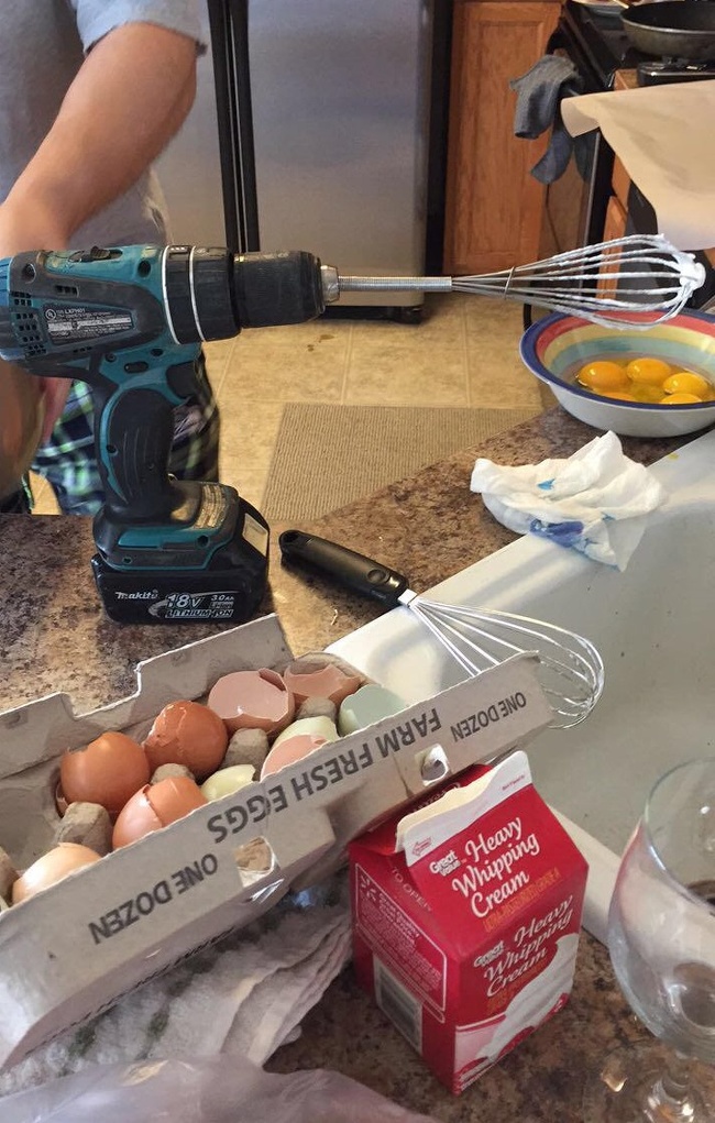 When you don’t have a mixer nearby but you really want to bake a cake
