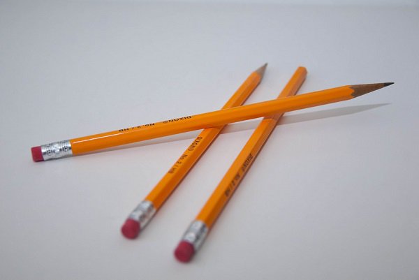 A ferrule is the little piece of metal that connects the pencil and the eraser.