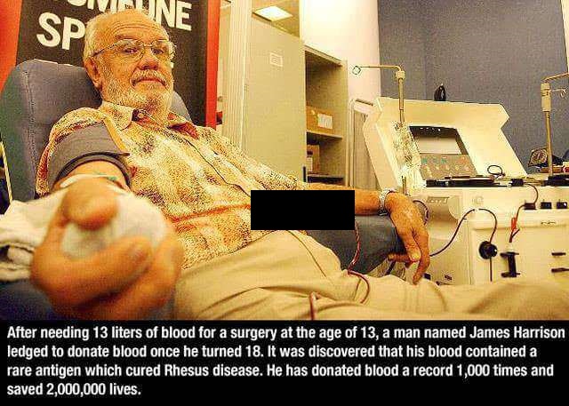 james harrison the man with the golden arm - Tuivuine Sp After needing 13 liters of blood for a surgery at the age of 13, a man named James Harrison ledged to donate blood once he turned 18. It was discovered that his blood contained a rare antigen which 
