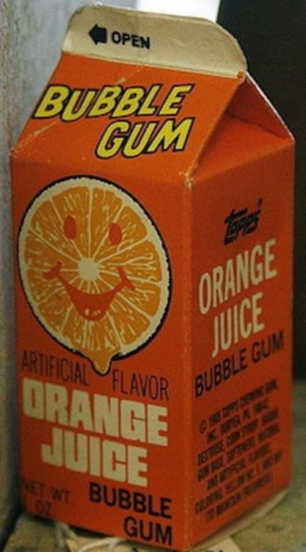 80s candy - Open Bubble Gum Orange Artificial Flavor Orange Juice T Bubble Gum Wt Bubble Gum