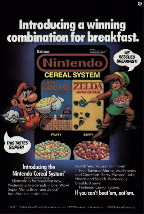 super mario cereal memes - Introducing a winning combination for breakfast. Ralston We Nintendo Rescued Breakfast! Cereal System Super Mario Bros. Eld Adventure Series Fruity Berry This Tastes Super! Introducing the Nintendo Cereal System brand sweetened 