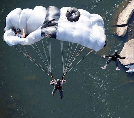 funny parachutist