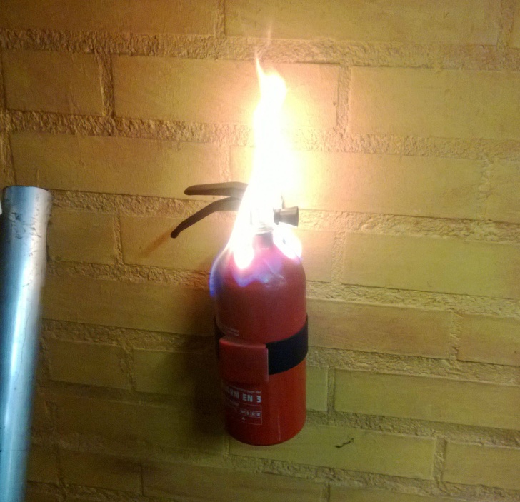 burning fire extinguisher meme