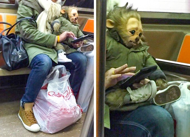 “I saw how a guy on the subway pulled out a goblin in a matching outfit out of his bag.”